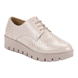 Comer Amarrar os sapatos castanho 1
