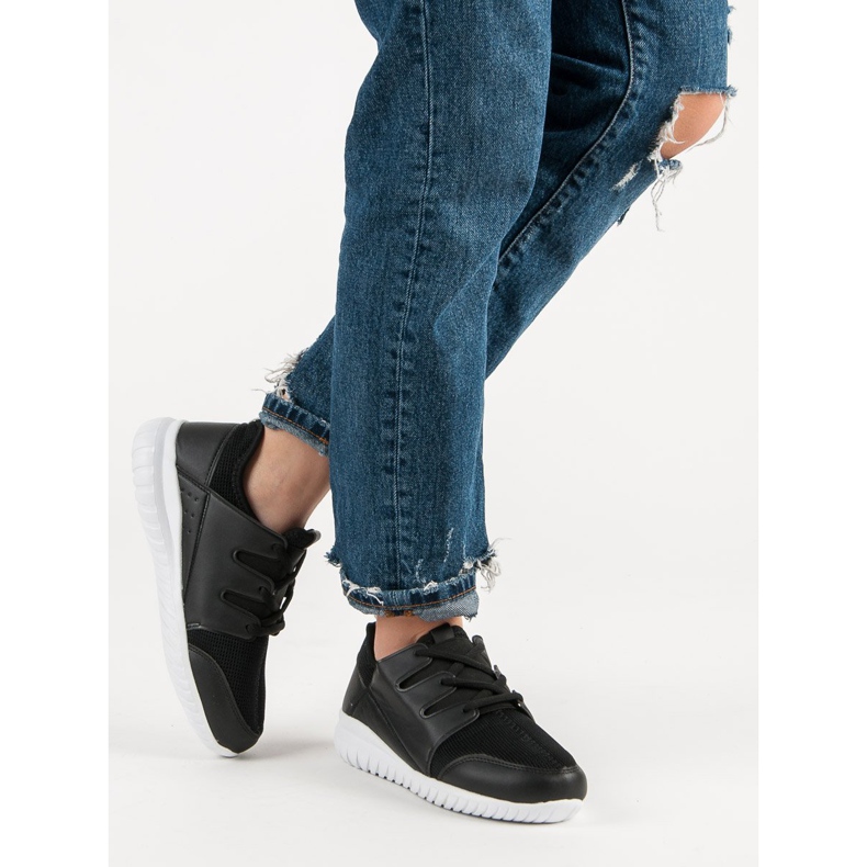 Calçados esportivos leves preto 2