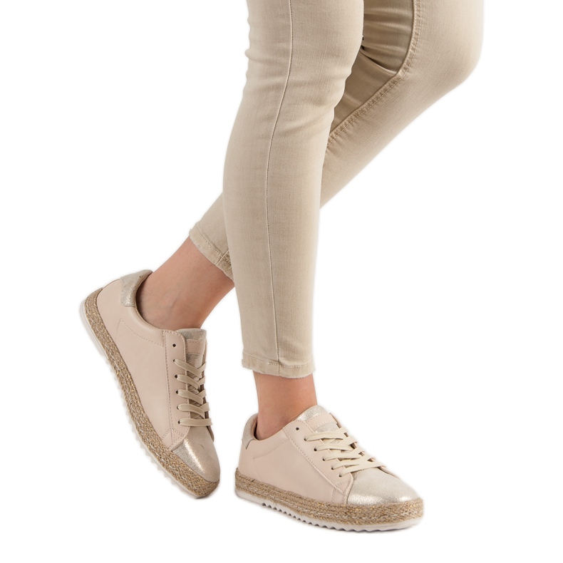 Alpercatas amarradas castanho amarelo 2