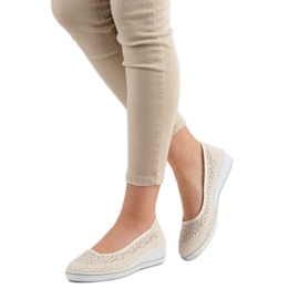 Sapatos de cunha a céu aberto marrom 2