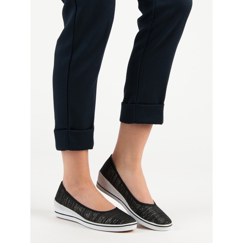 Comer Black Ballerina On Wedge preto 1