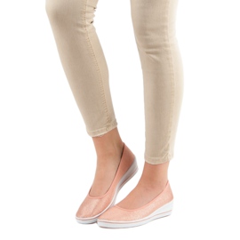 Comer Bailarina rosa em cunha 2