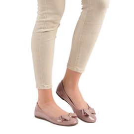 Bailarinas lacadas com arco VINCEZA rosa 2 Bailarinas lacadas com arco VINCEZA rosa 2