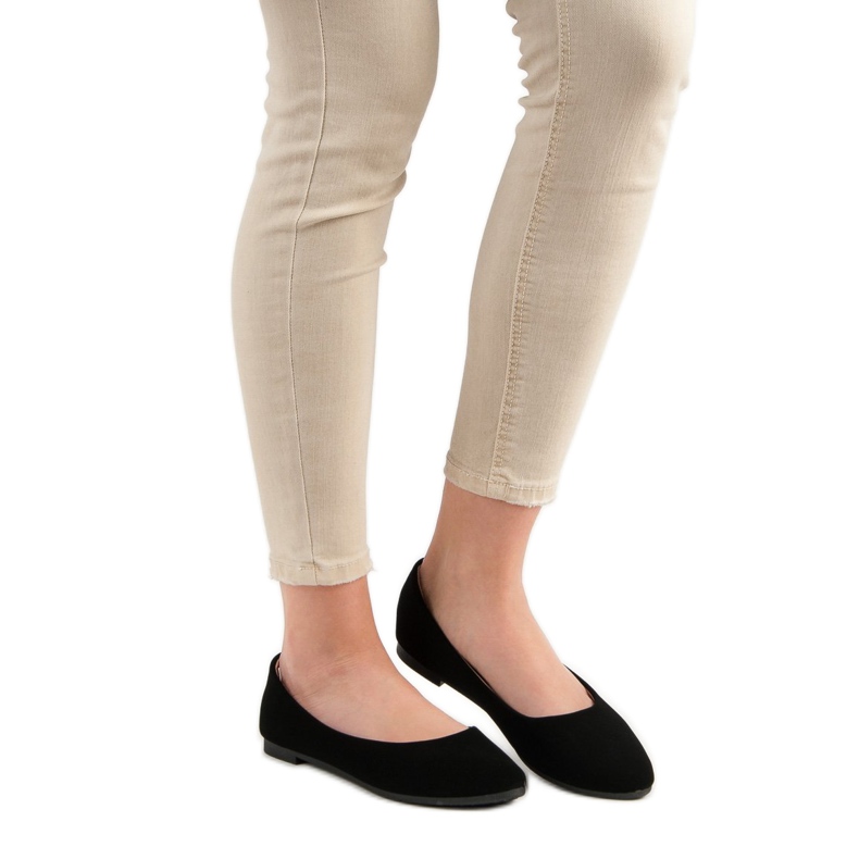 Bailarinas clássicas de camurça VINCEZA preto 2