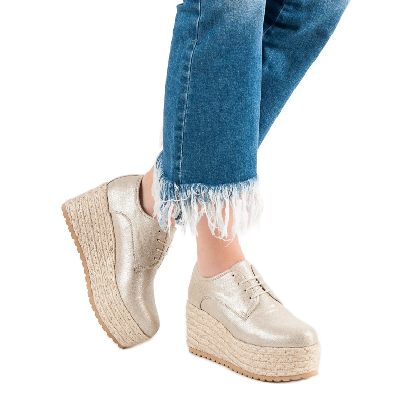 Corina Alpercatas elegantes com cadarços amarelo 1 Corina Alpercatas elegantes com cadarços amarelo 1