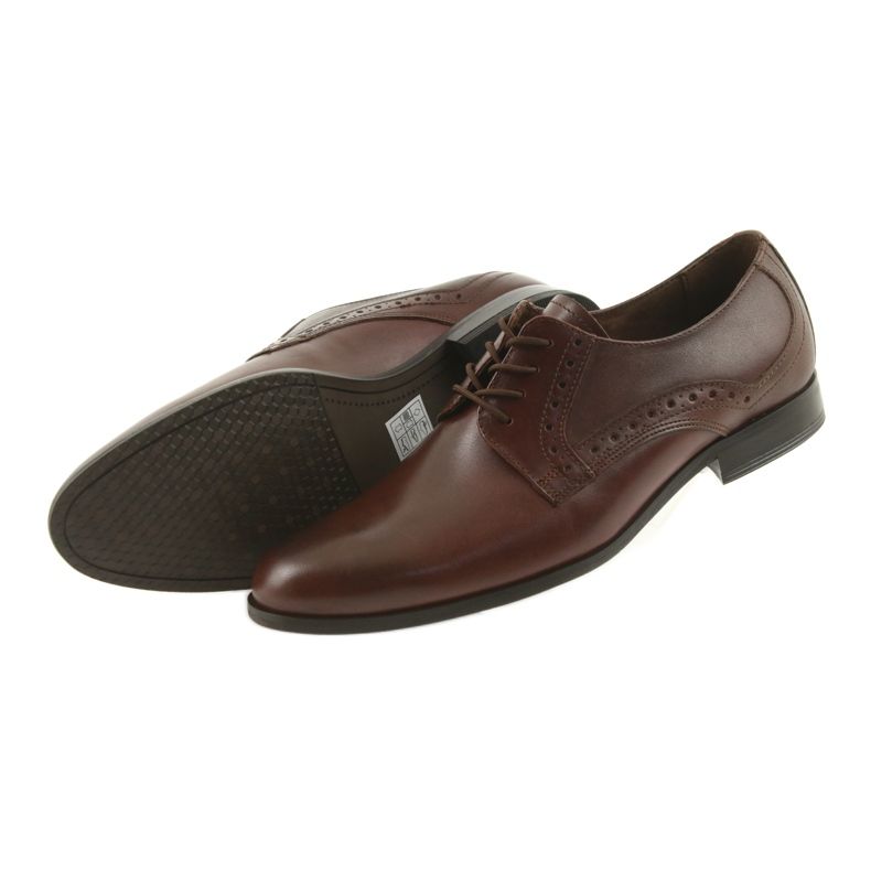 Tur Sapatos de couro masculino 388 marrom 5