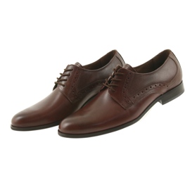 Tur Sapatos de couro masculino 388 marrom 4