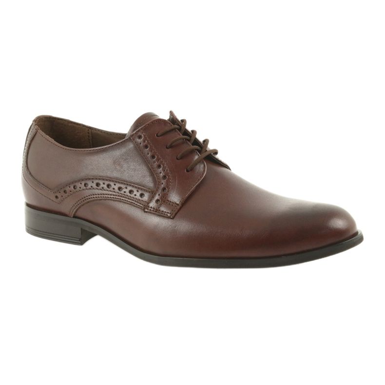 Tur Sapatos de couro masculino 388 marrom 1