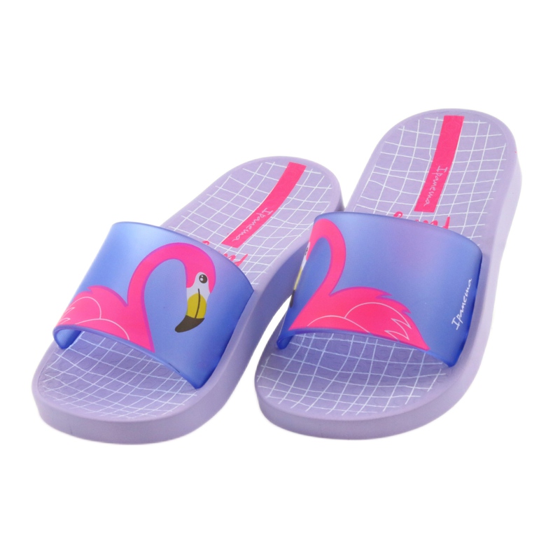 Chinelos infantis Flaming Ipanema 26325 roxo azul rosa 3