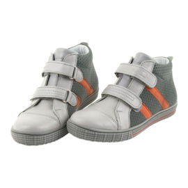 Ren But Sapatos de Reno, meninos com velcro 4275 Popiel/Orange cinza 4