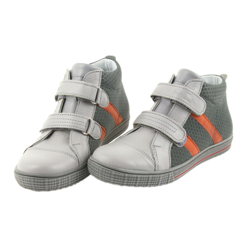 Ren But Sapatos de Reno, meninos com velcro 4275 Popiel/Orange cinza 4