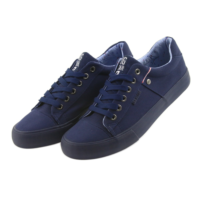 Tênis masculino Big Star, azul marinho amarrado 174094 azul-marinho 4