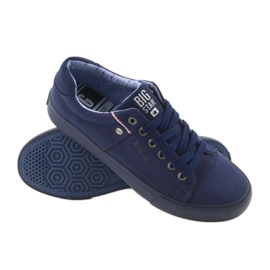Tênis masculino Big Star, azul marinho amarrado 174094 azul-marinho 3