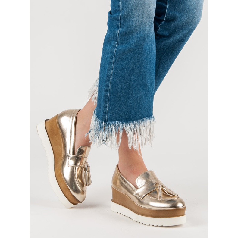 Corina Mocassins Golden Wedge dourado 2
