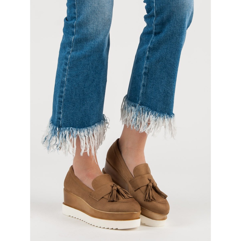 Corina Mocassins de camelo castanho 1