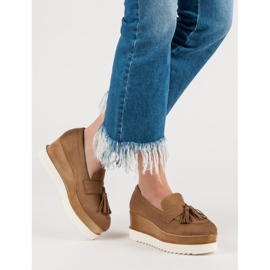 Corina Mocassins de camelo castanho 2