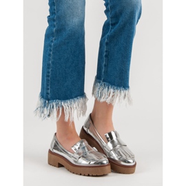 Corina Mocassins lacados cinza 1