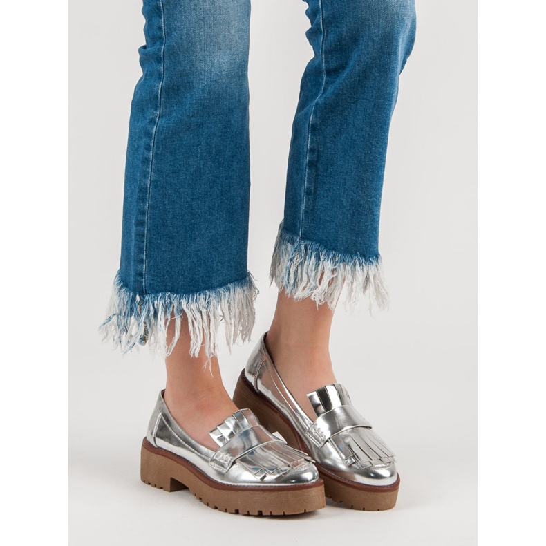 Corina Mocassins lacados cinza 1