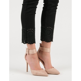 Salto de camurça bege 1