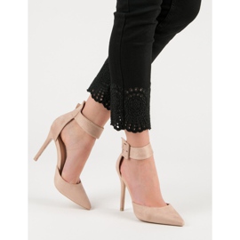 Salto de camurça bege 2