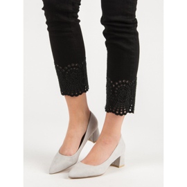 Diamantique Bombas Cinza Elegantes 1