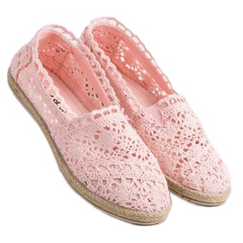Sweet Shoes Alpercatas de renda rosa 1