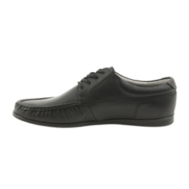 Mocassins masculinos Badura pretos amarrados 3175 2