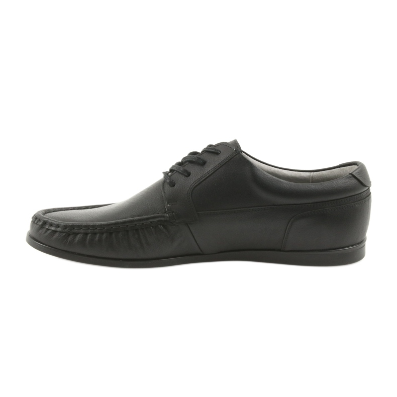 Mocassins masculinos Badura pretos amarrados 3175 2