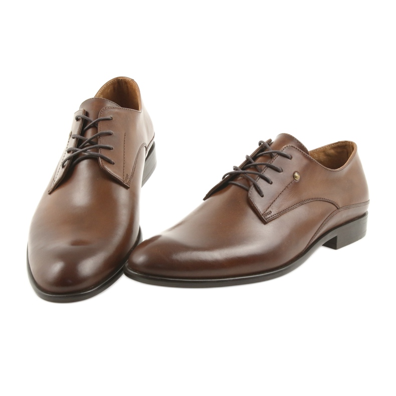 Sapatos de amarrar Badura para homem 7777 marrom castanho 3