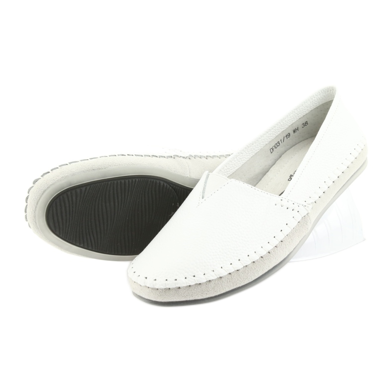 Mocassim feminino Filippo 031 branco cinza 5