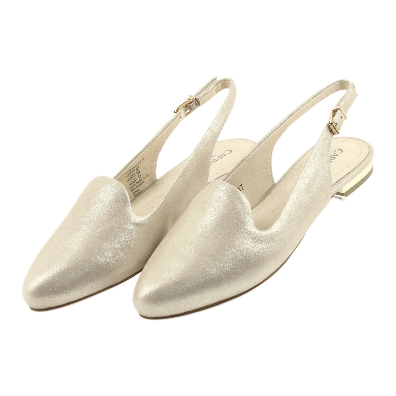 Sapatos femininos Caprice lordsy golden 29400 dourado 3