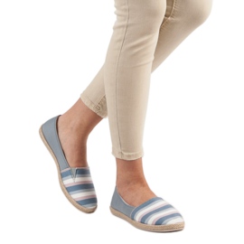 Sweet Shoes Slipons listrados cinza multicolorido 2