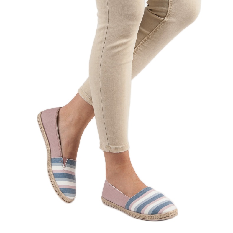 Sweet Shoes Slipons listrados multicolorido rosa 2