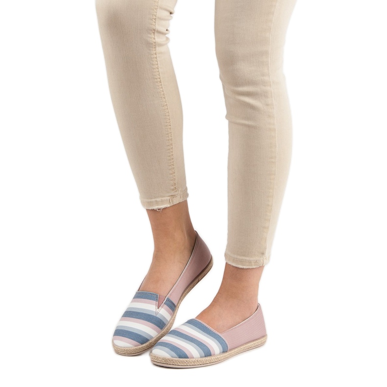 Sweet Shoes Slipons listrados multicolorido rosa 1
