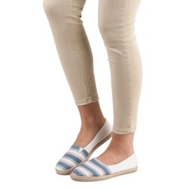 Sweet Shoes Slipons listrados branco azul multicolorido 2