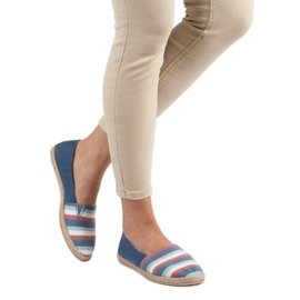 Sweet Shoes Slipons listrados azul 2