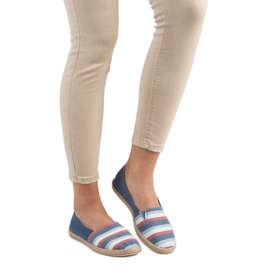 Sweet Shoes Slipons listrados azul 1