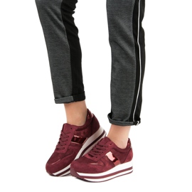 Bestelle Tênis cor de vinho da moda multicolorido vermelho 2