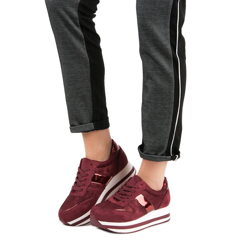 Bestelle Tênis cor de vinho da moda multicolorido vermelho 2