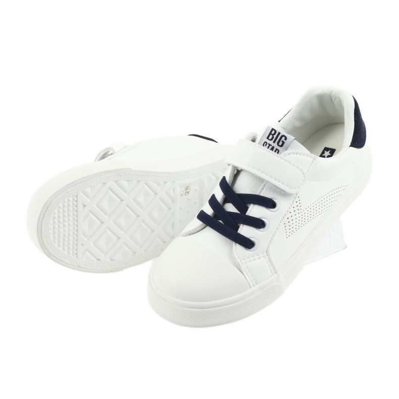 Tênis de velcro Big Star 374107 branco azul marinho 5