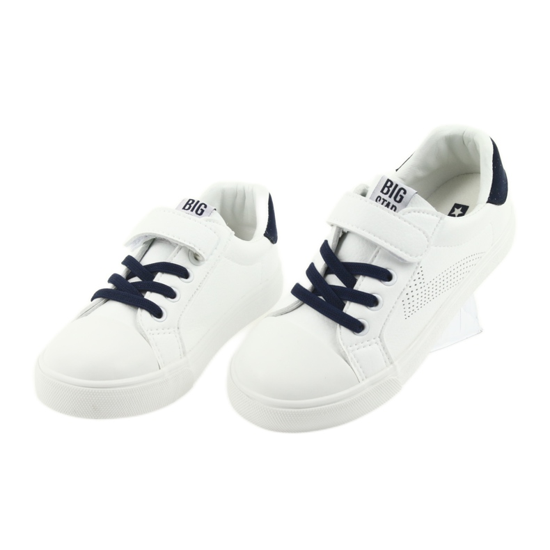 Tênis de velcro Big Star 374107 branco azul marinho 3