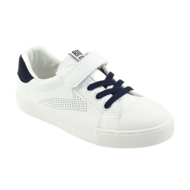 Tênis de velcro Big Star 374107 branco azul marinho 1