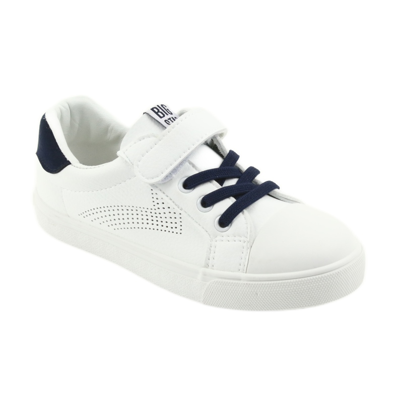 Tênis de velcro Big Star 374107 branco azul marinho 1