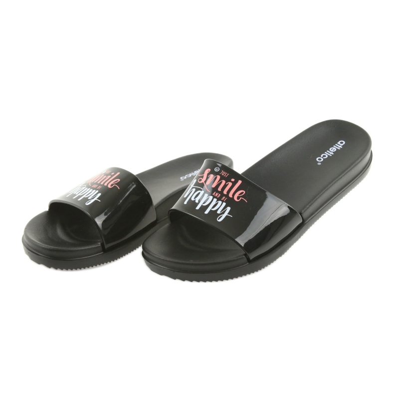 Chinelos pretos femininos do Happy Atletico 4