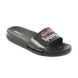 Chinelos pretos femininos do Happy Atletico 1