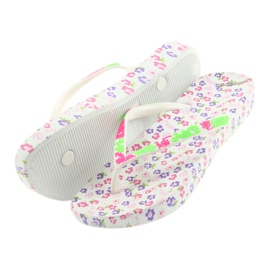 Atletico Chinelos femininos com flores branco tolet verde rosa 5