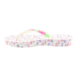 Atletico Chinelos femininos com flores branco tolet verde rosa 2