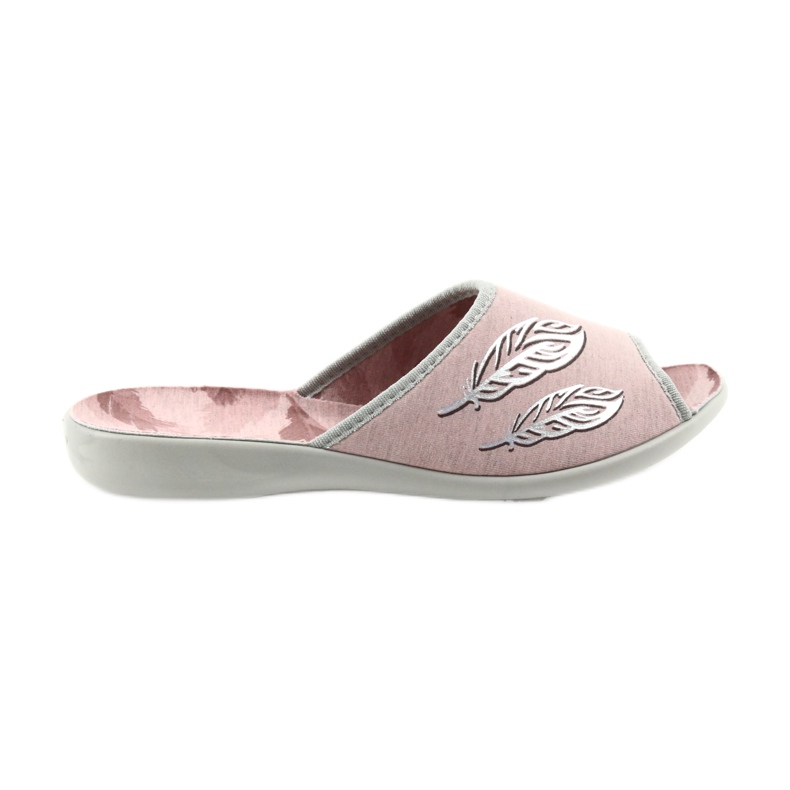 Sapatos femininos Befado pu 254D098 cinza rosa 1