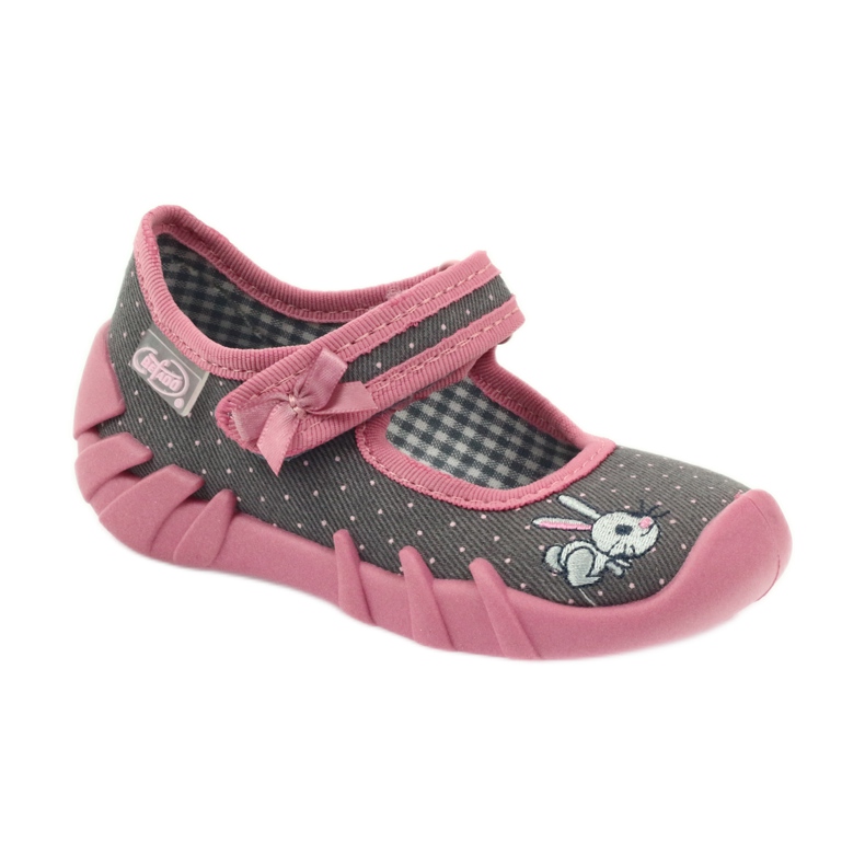 Calçado infantil Befado 109P168 cinza rosa 2
