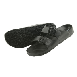 Atletico Chinelos atléticos masculinos negros com perfil preto 4